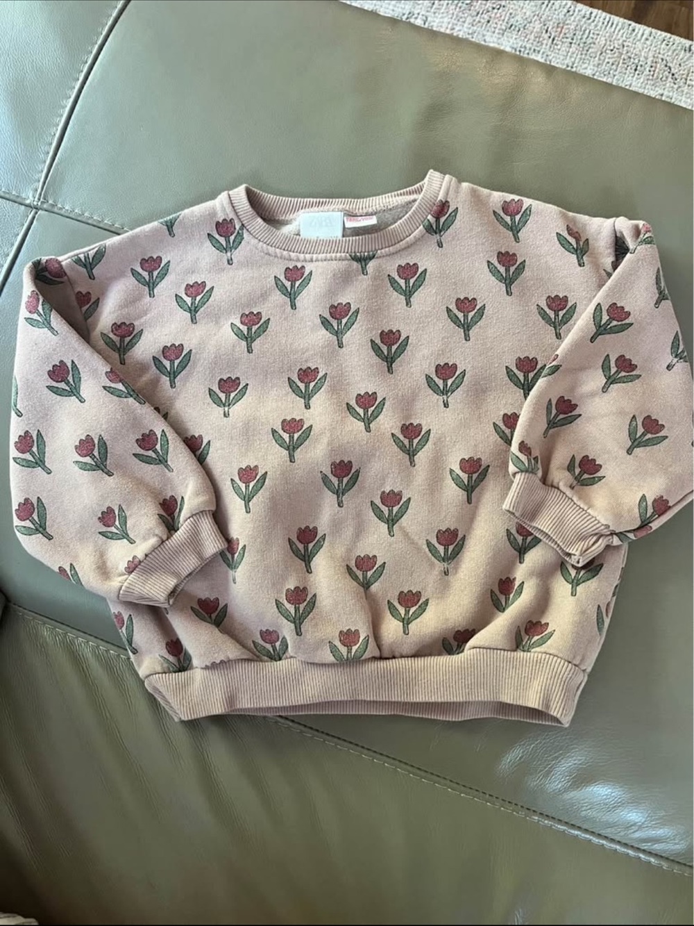 Zara girls tulip crewneck